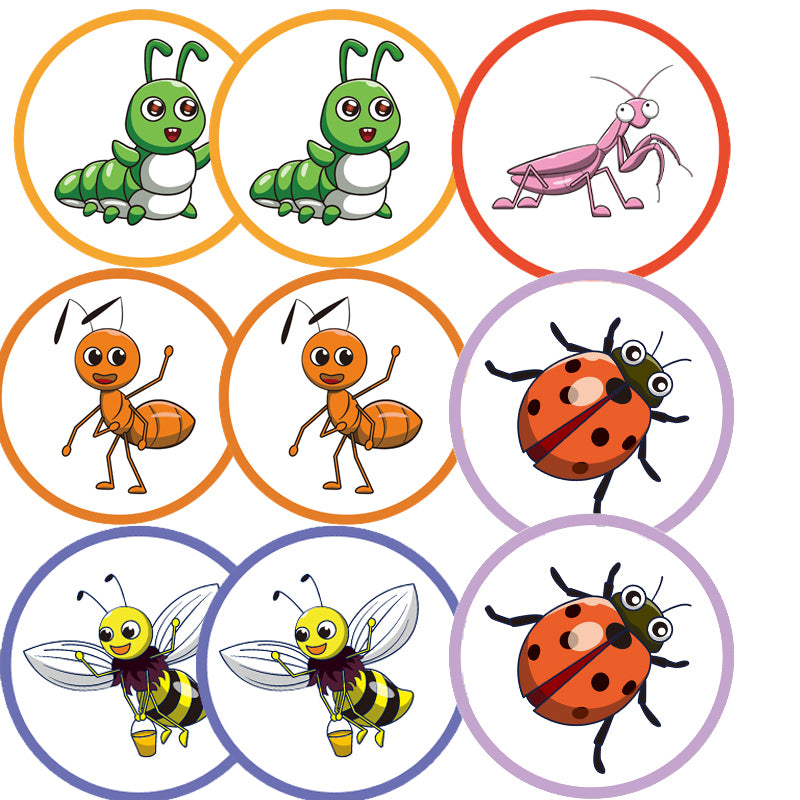 Abțibilduri cu insecte vesele